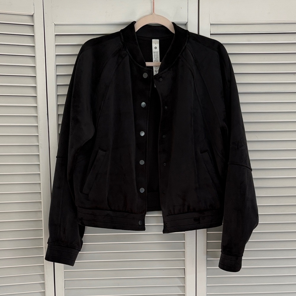 Lululemon Velvet Black Bomber Jacket